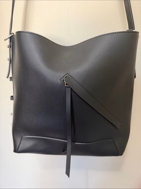 Topshop Black Bucket Crossbody Shoulder Bag